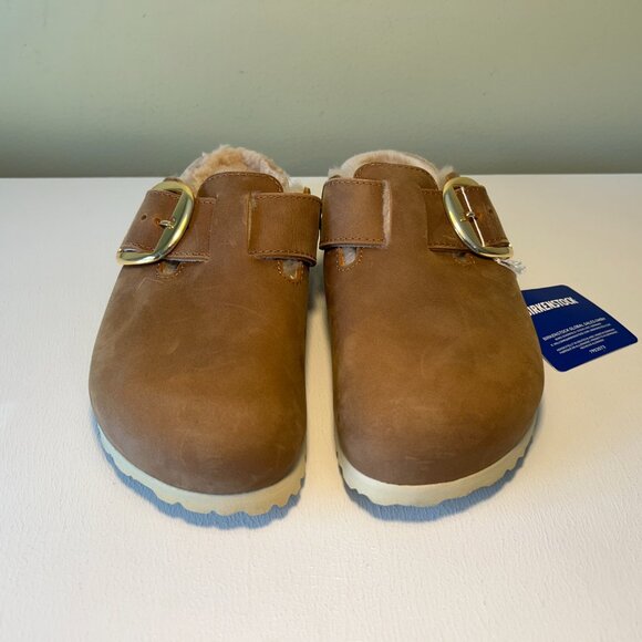 Birkenstock Boston Big Buckle Shearling Clogs - Picture 3 of 16